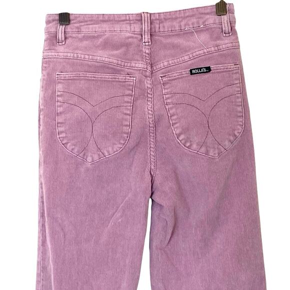 ROLLA'S Eastcoast Flare High Rise Corduroy Stretch Pants in Purple, Size 26 - Picture 10 of 16